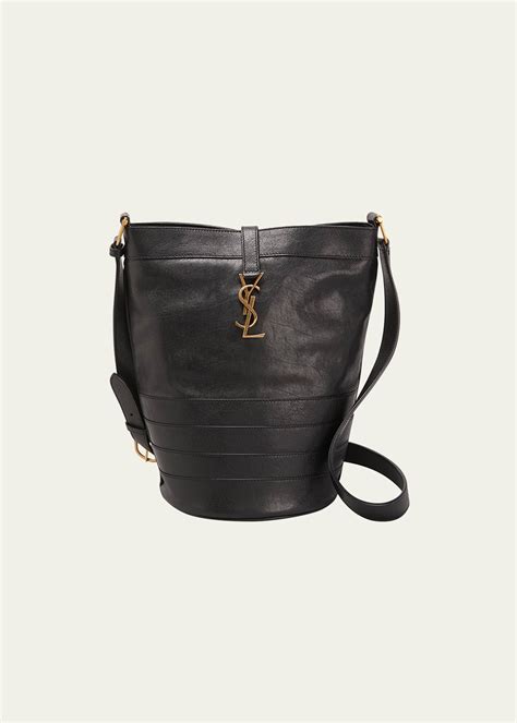 Saint Laurent Seau Fermoir Small YSL Crossbody Bucket Bag